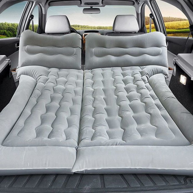 가남 차박 캠핑 에어매트 다용도 웨이브 일체형 차량용 에어매트 세트, 회색