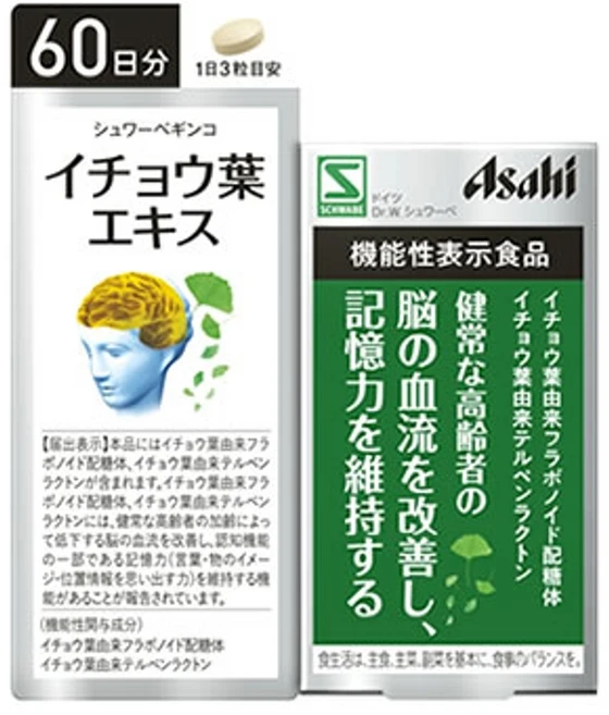 아사히 Asahi 은행잎 추출물 180정 60일분, 1개 - 쿠팡