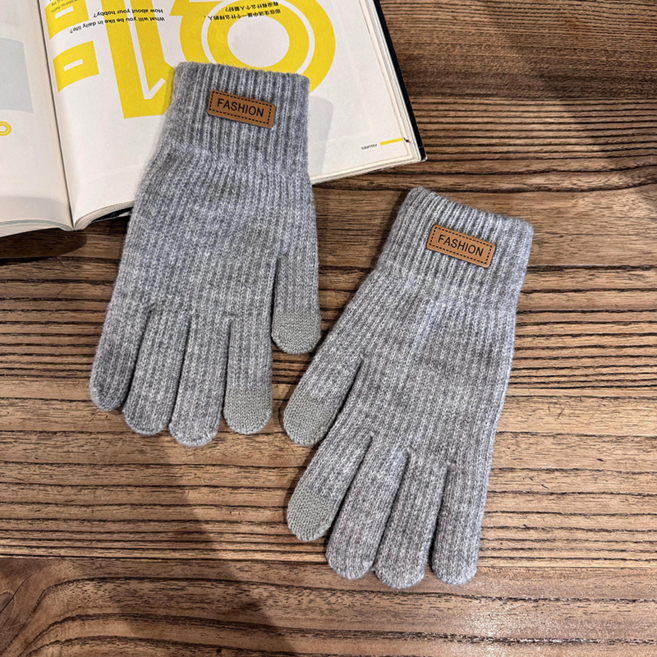 남녀공용 부드러운 울 니트 터치 여성겨울장갑
