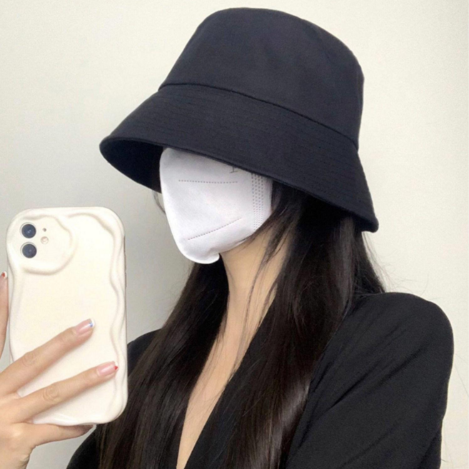 오르엔 소두핏 빅사이즈 심플 사이즈조절 버킷햇 무지 벙거지모자