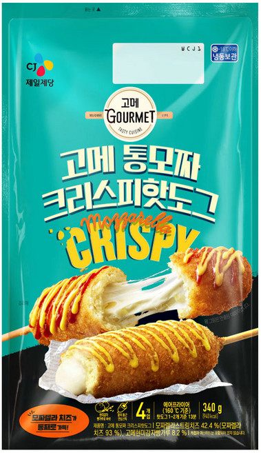CJ고메 통모짜 크리스피 핫도그 340G, 1개