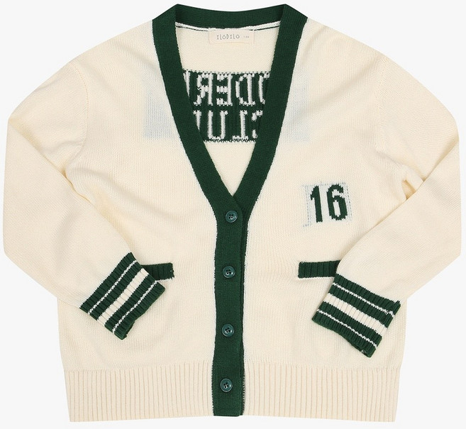 4층 일로딜로 모던 말랑 오버핏 로고 가디건 idck2513z