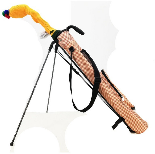 SSV高爾夫 支架球袋, 黃金色（格子） 請用宅配通, 1個