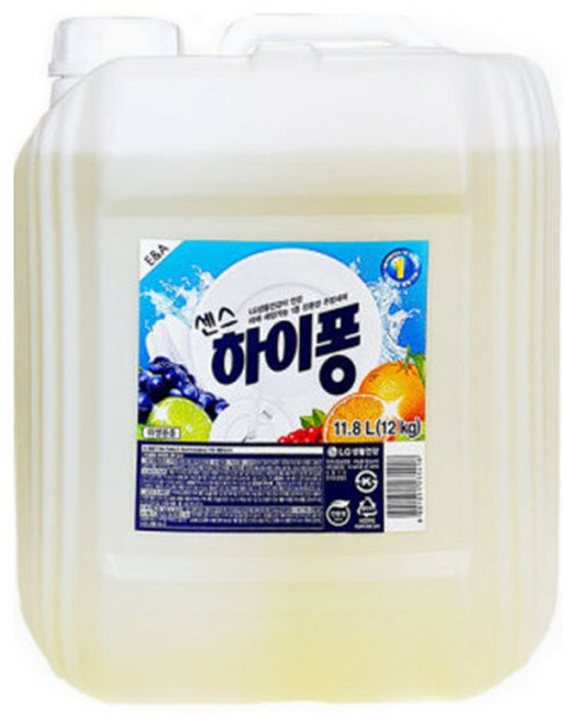 엘지 센스 하이퐁 주방세제 대용량 말통 12kg (11.8L)