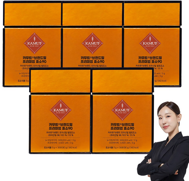 그레인온 카무트 브랜드밀 프리미엄 효소 90 30p, 90g, 5개