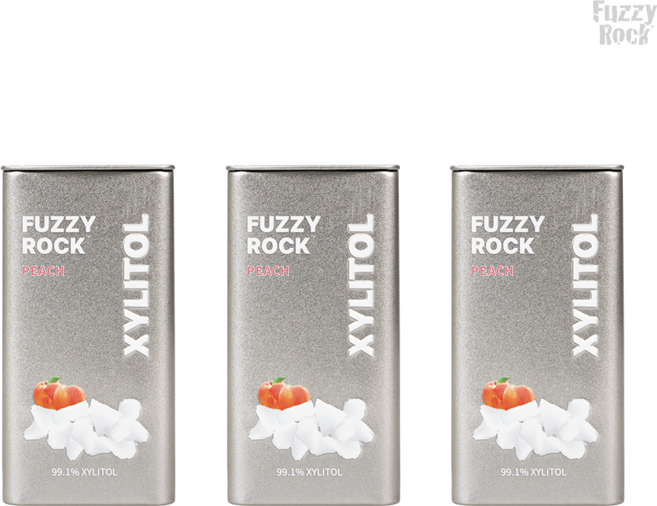 퍼지락 자일리톨 캔디 크리스탈 피치향, 3개, 35g