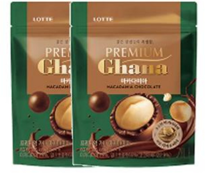 롯데 스위트몰 프리미엄 가나 마카다미아 2개 63g, 3개