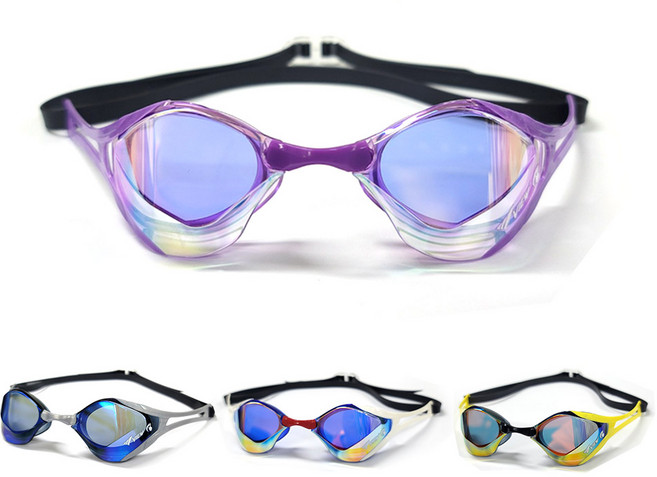 TS스포츠 뷰 수경 V128SAM 노패킹 성인 미러수경 블레이드F 제로 스와이프 선수용 물안경 안티포그 사이드암, 1개, 스카이