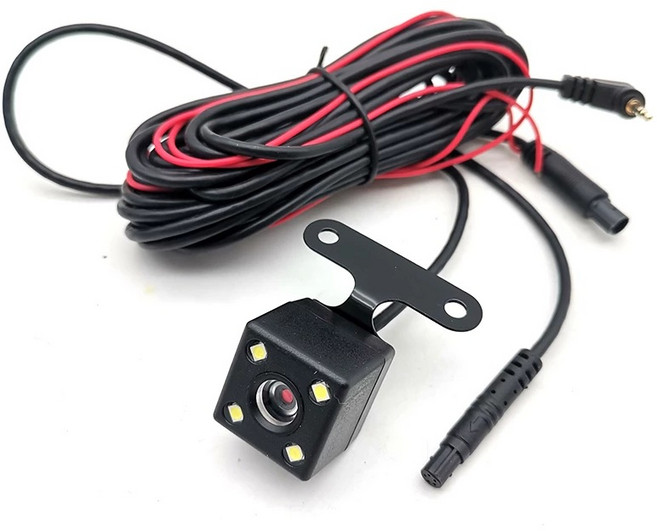 1개 5핀 자동차 후방 카메라 역방향 170도 광각 녹화 주차 방수 야간 투시 비디오 카메라, 검은 색, 검은색