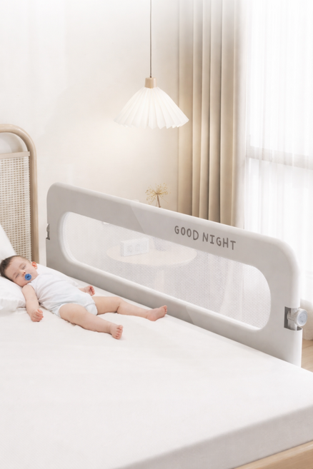 수면 안전 침대가드 낙상방지 침대가드 120cm 스티치블루색상, 스티치블루