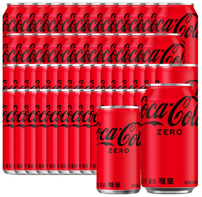코카콜라제로 190ml 30캔 + 코카콜라제로350ml 24캔, 30개