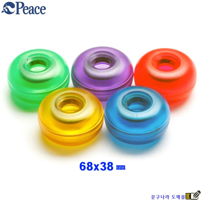 클립통(내용물은 별도구매) 도넛형1개 자석내장 색상은 랜덤배송 Peace