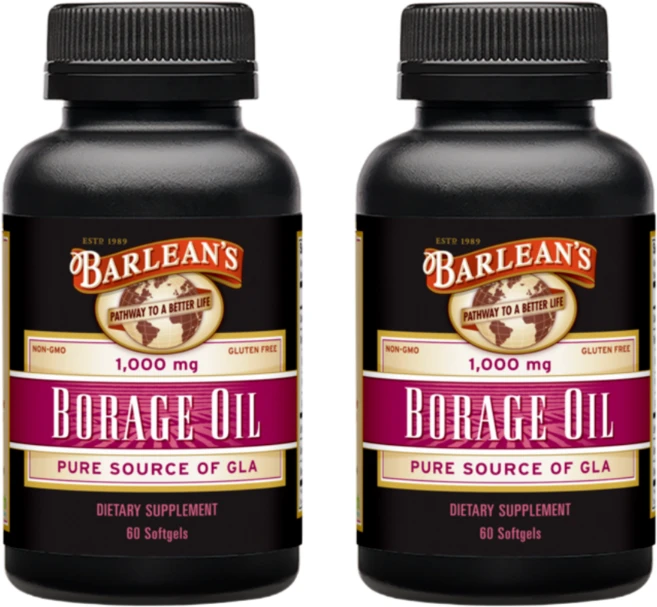 Barleans 발리앙스 보리지 오일 Borage Oil, 2개, 60정 - 쿠팡