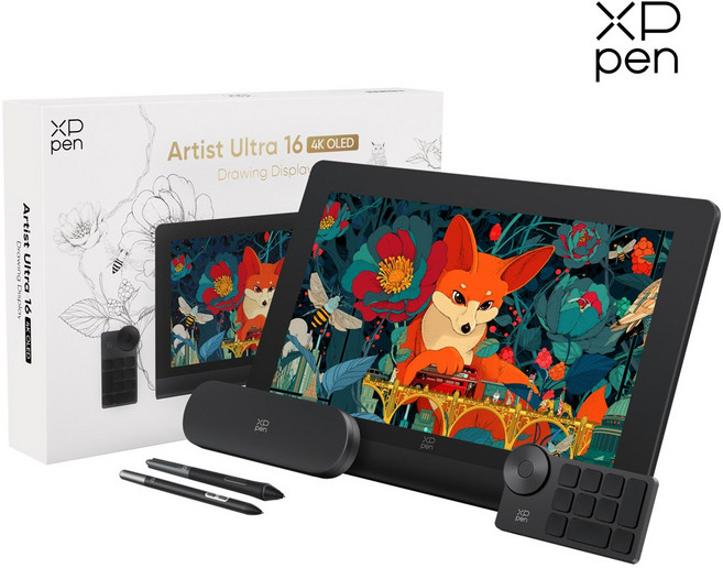 엑스피펜 Artist Ultra 16 4K OLED 터치 액정타블렛 드로잉 아티스트, 블랙
