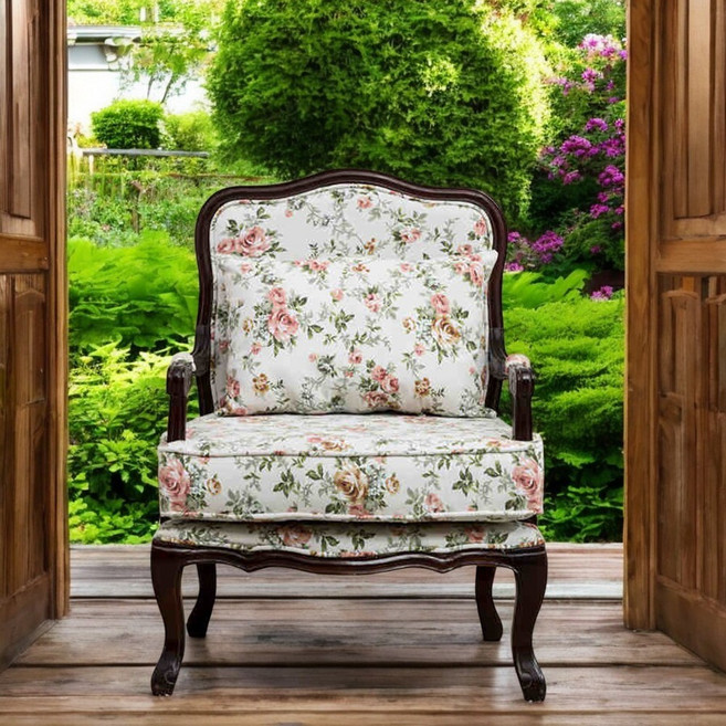 아르케아 하우스 엔틱 1인용 쇼파 감성, 1.플로럴 다크우드