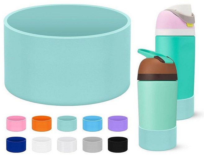Mokoart Silicone Boot Compatible with Owala Kids Water Bottle 16/14 oz Anti-Slip Rubber Bottom Pr, 민트
