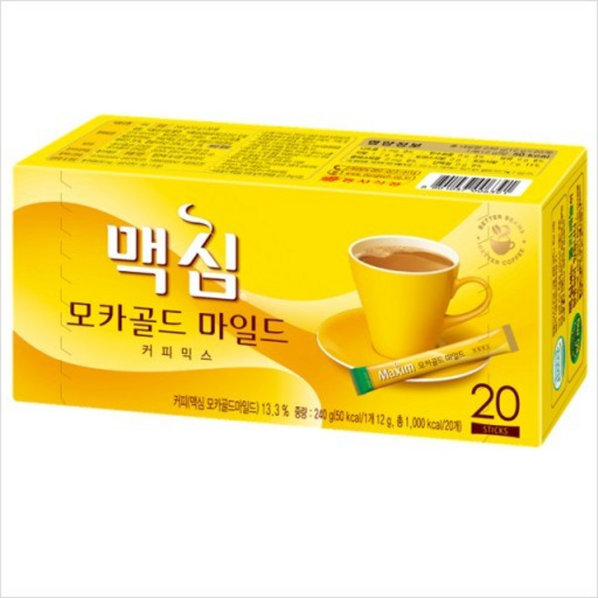 맥심 모카골드 마일드 커피믹스, 12g, 20개입, 10개