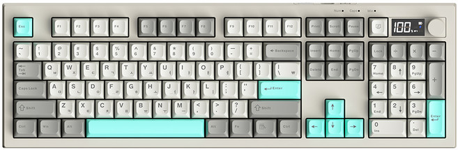 AULA 독거미 한글 저소음 펀키스 멤브레인 유무선 키보드, 그레이, S102Pro, 제조사축