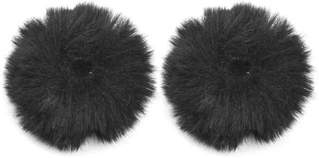 클립온 라발리에 마이크 윈드스크린 모피 윈드실드 머프는 Boya M1 및 기타 대부분의 라펠 호환됩니다., 01 2Pcs Black