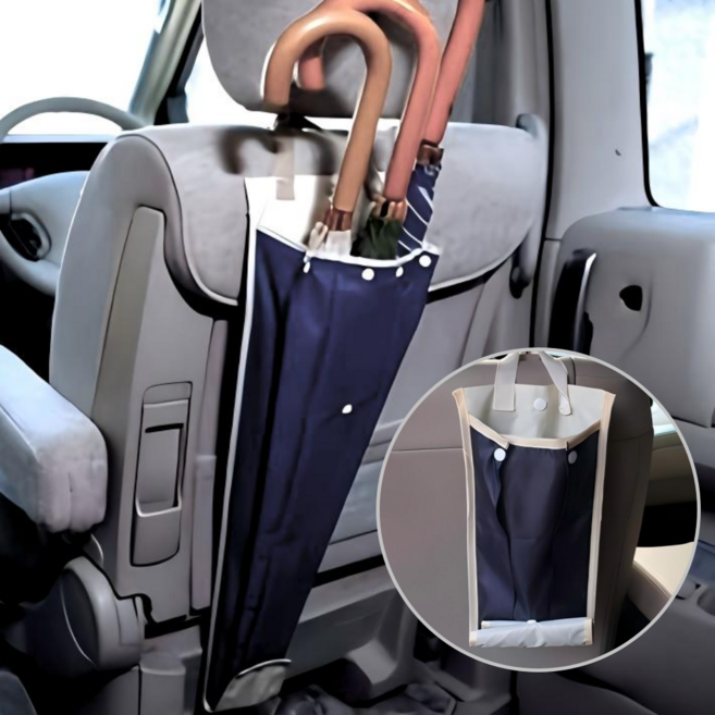 빗물 차단 차량용 방수 접이식 3단 우산 꽂이, 75*17cm 네이비 블루, 1개