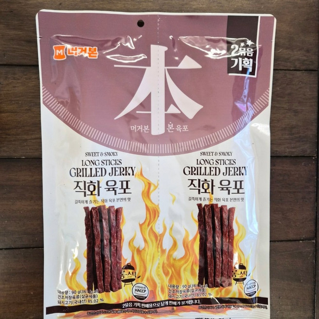 [빅마켓] 머거본 롱스틱 직화 육포 180g, 1개