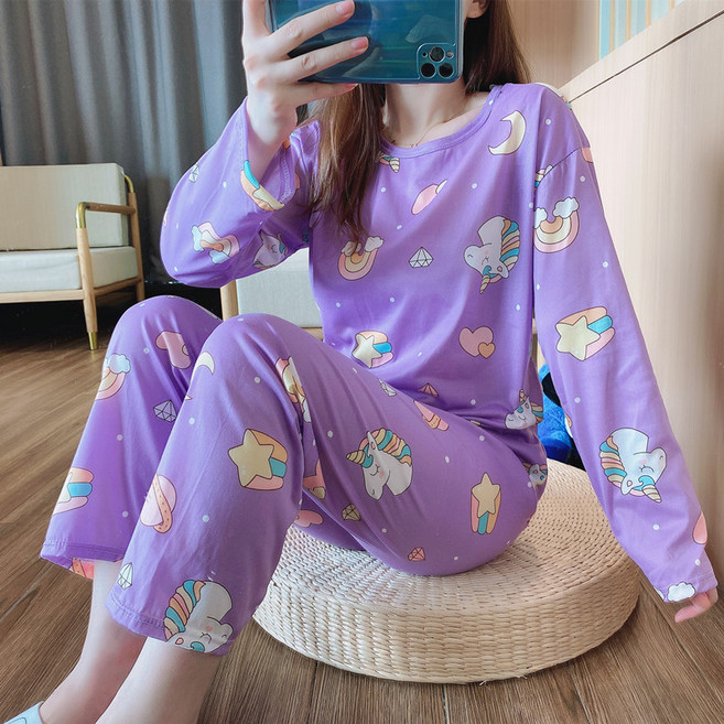 마이탬 뉴신상 포근한 캐릭터 파자마 아토피 없는 수면 실내복 여성 상하 잠옷