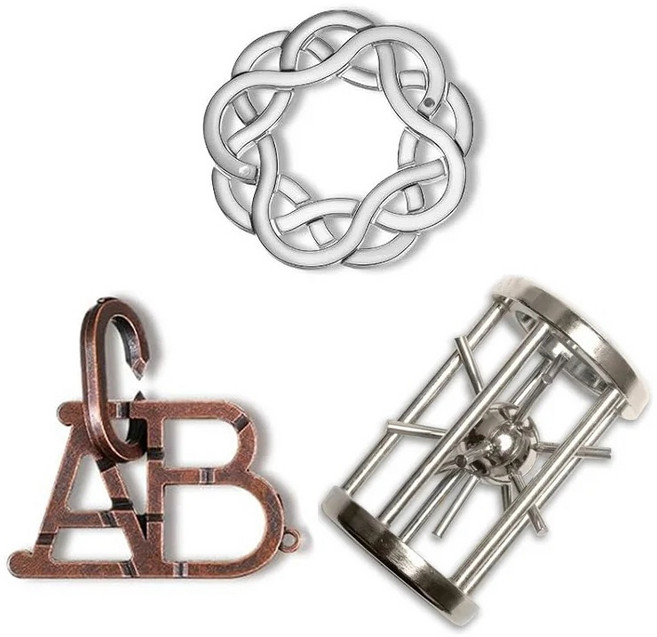 캐스트퍼즐 금속 두뇌 퍼즐 세트 두뇌 향상, A