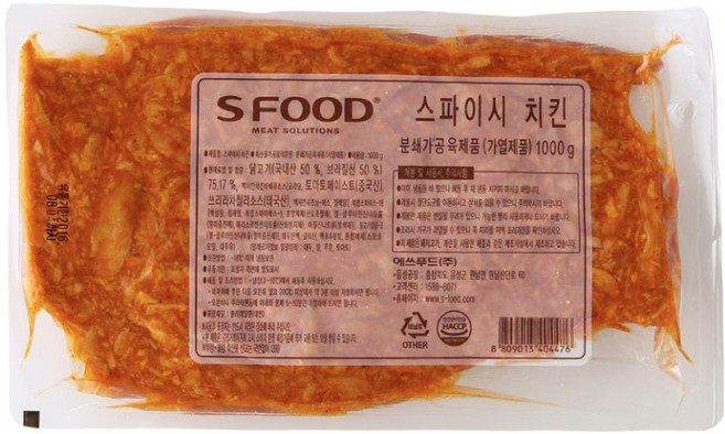 에쓰푸드 스파이시치킨1kg 에스푸드 (아이스포장 무료), 1kg, 1개