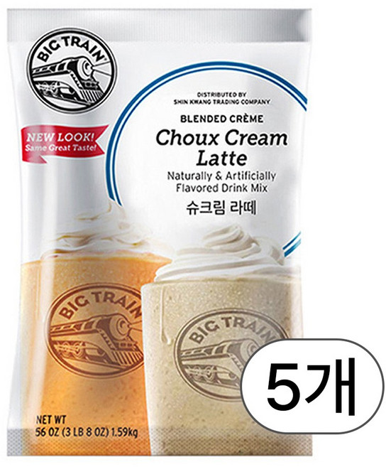 빅트레인 슈크림 라떼 파우더, 1.59kg, 5개