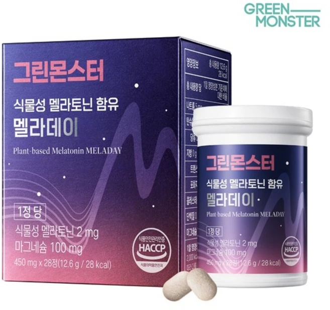식물성 멜라토닌 함유 멜라데이 1박스 1개월분, 28정, 1 - 쿠팡