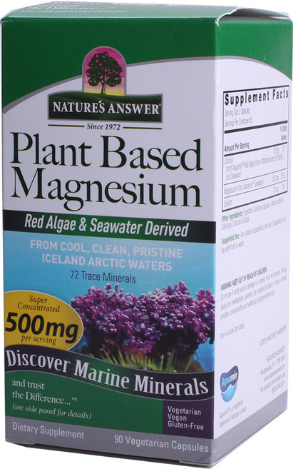 NATURE'S ANSWER 鎂補充素食膠囊, 90顆, 1罐