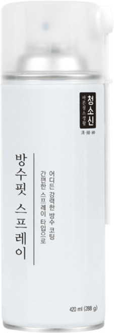 청소신 방수핏 스프레이 뿌리는 방수 코팅제 외벽 옥상 욕실 바닥누수 방수제 화이트 기본 420ml, 1개