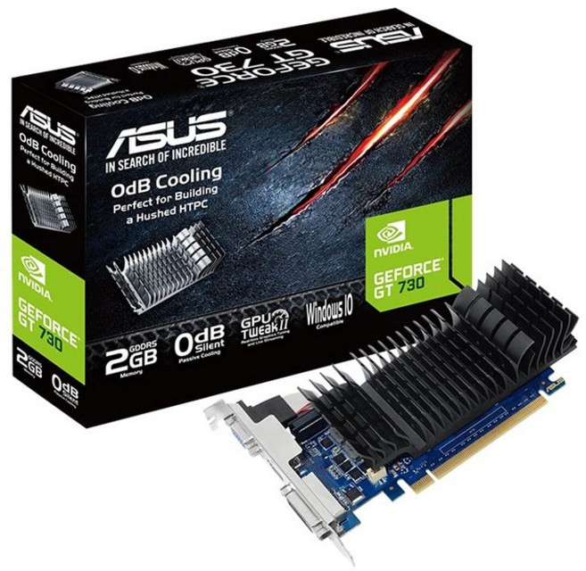 ASUSTek NVIDIA GeForce GT 730 / 2GB GDDR5 / HDMI 2.0b / HDMI 1.4a / / 2slot / GPU Tweak II /, 1개