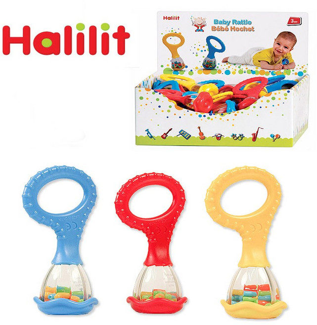 할릴릿 베이비 래틀 감각발달 악기놀이 색상랜덤, 1개