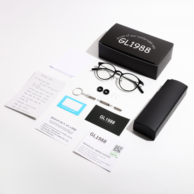 GL1988 안경사가 만든 초경량 TR 블루라이트 차단 안경 원형 5g GL1988