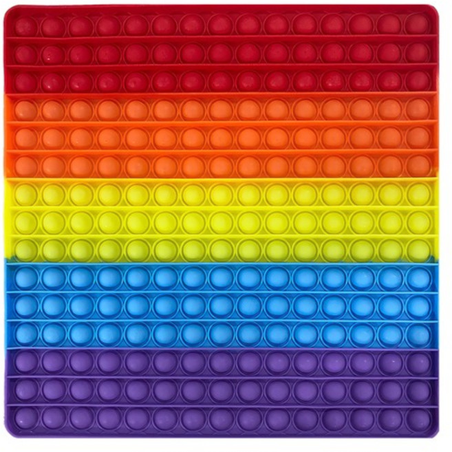 푸쉬팝 팝잇 실리콘 12x12 사각형 피젯토이 B2086-O