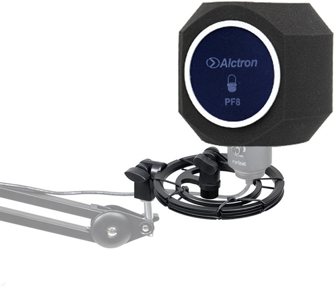 콘덴서 마이크 방음 리플렉션 필터 안티 쇼크 마운트 세트 PF8 쇽마운트 오디오테크니카 블루 보야, 1개