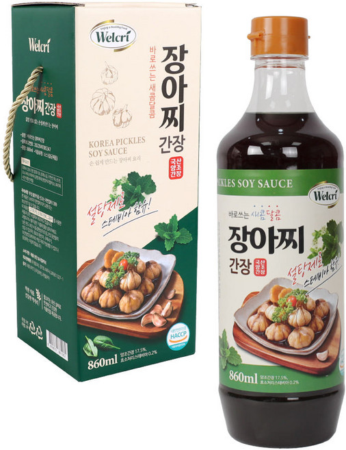 웰크리 바로쓰는 장아찌 간장 860ml, 1개