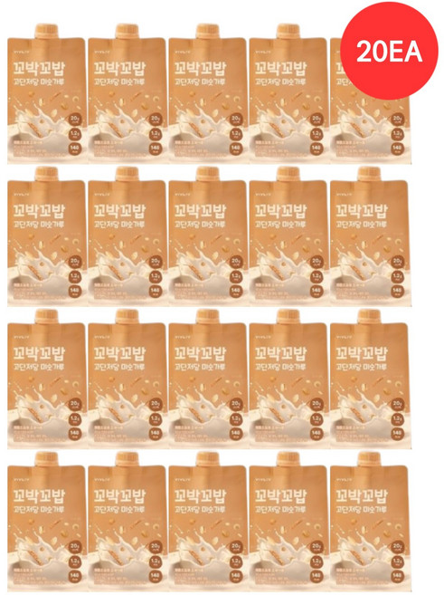 [정품] 비브리브 꼬박꼬밥 고단저당 미숫가루 40g 20EA, 20개