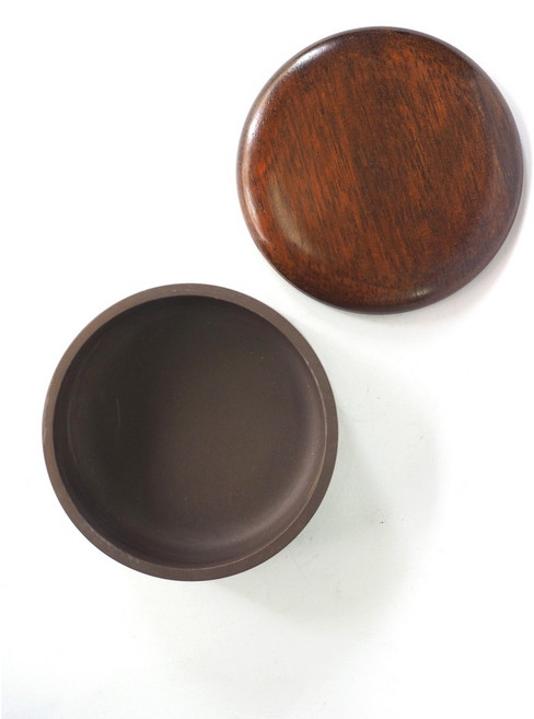 汶采 5寸圓形宋坑端硯 硯台, 詳見包裝