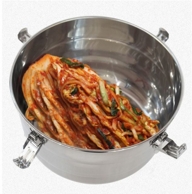 스텐 밀폐용기 김치통 핸들 2리터, 단일옵션