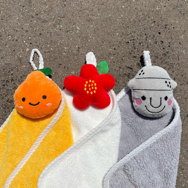 제주 캐릭터 핸드타올 3종 한라봉 동백꽃 하르방 택 1, 동백꽃핸드타올, 1개