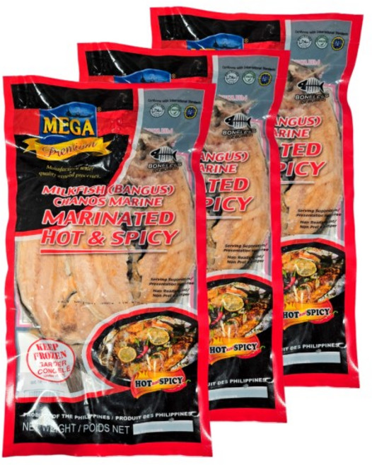 필리핀 밀크피쉬 방구스 마리네이티드 핫 뼈 제거, 450g, 3개