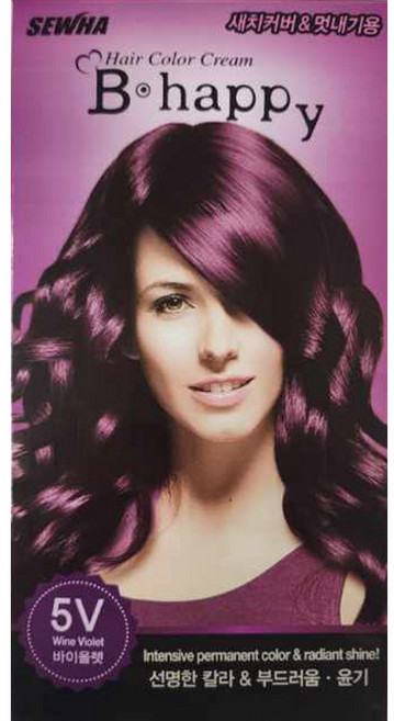 세화피앤씨 비해피 헤어 컬러 크림, 5V 바이올렛, 2개