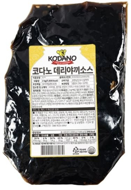 코다노 데리야끼소스 2kg 닭꼬치 치킨 소스 대용량, 1