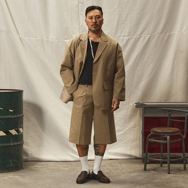 러기드하우스 캐주얼 테일러드 자켓 셋업 베이지