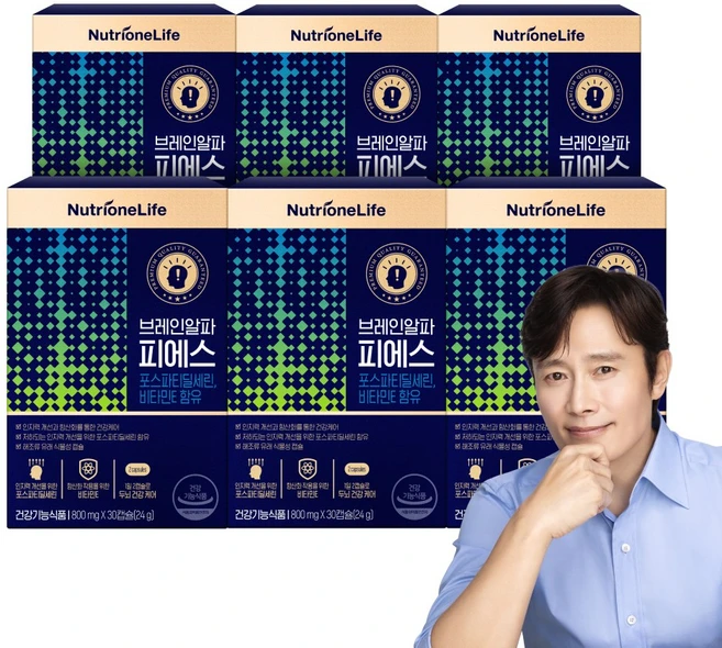 뉴트리원 브레인알파 피에스 24g, 30정, 6개 - 쿠팡