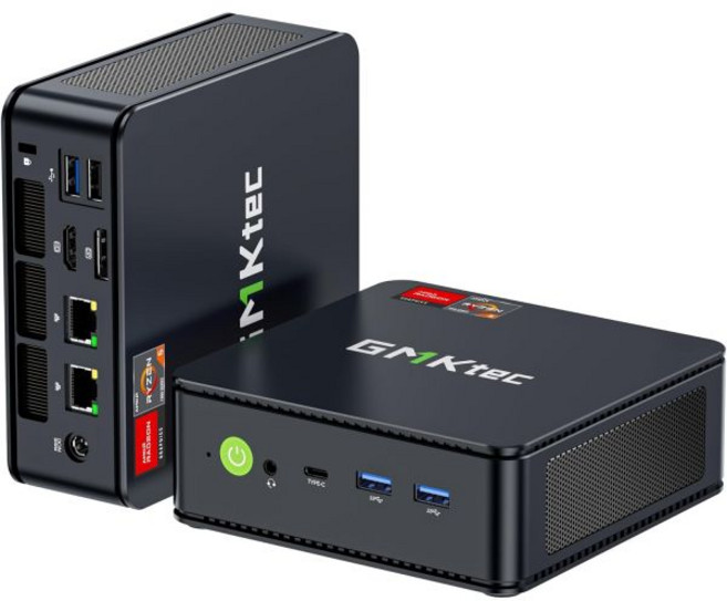 GMKtec M6 울트라 게이밍 미니 PC 라이젠 7640HS(업그레이드된 6600H/6800U) 16GB RAM DDR5 1TB SSD 듀얼 NIC LAN 2.5GbE 데스, 32GB+1TB, R5 7640HS