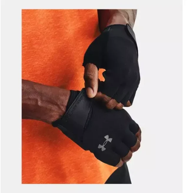 언더아머1369826-001 블랙 헬스 장갑 UA 트레이닝 글러브 932358, 블랙(001), 1개