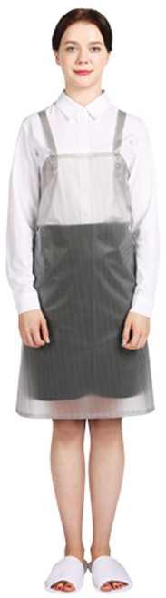 웰프런 우레탄 방수앞치마 스트라이프 소, 반투명 화이트, 1개